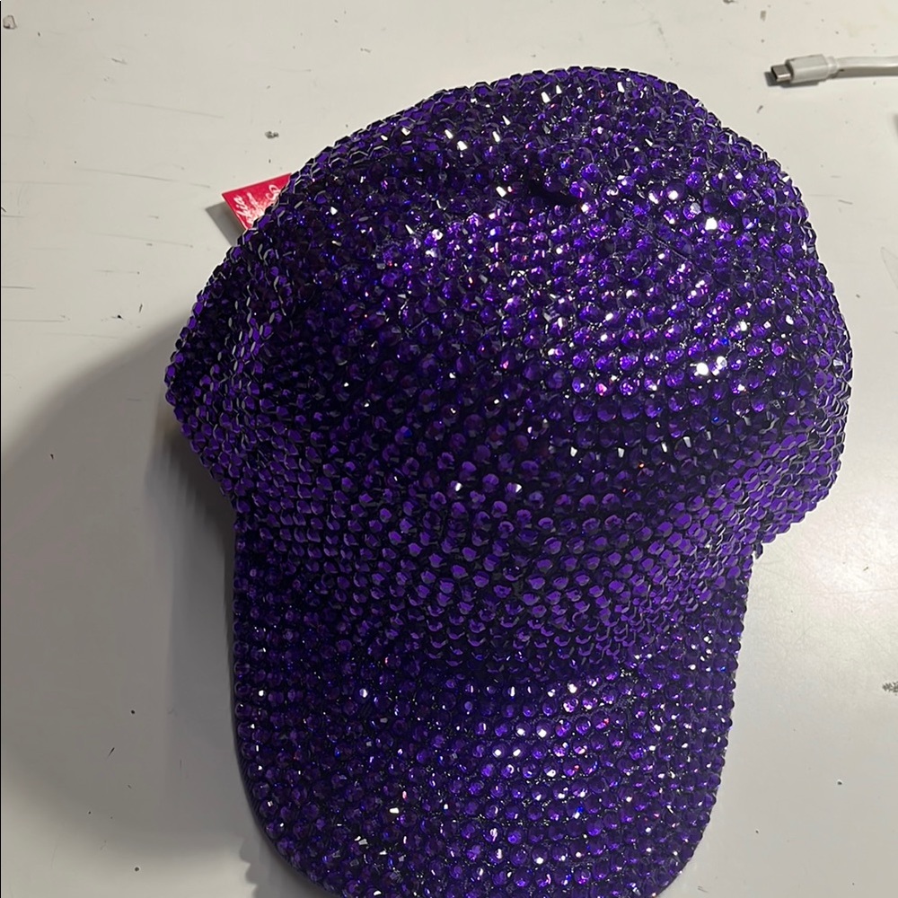 Purple Rhinestone Cap - Picture 3 of 3